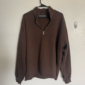 ABERCROMBIE & FITCH UNISEX SOFT ESSENTIALS OVERSIZED QUARTER ZIP